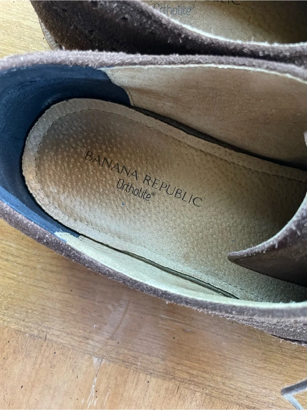 Banana Republic Men's Brown Suede Brogue Wingtip Oxfords Size 13